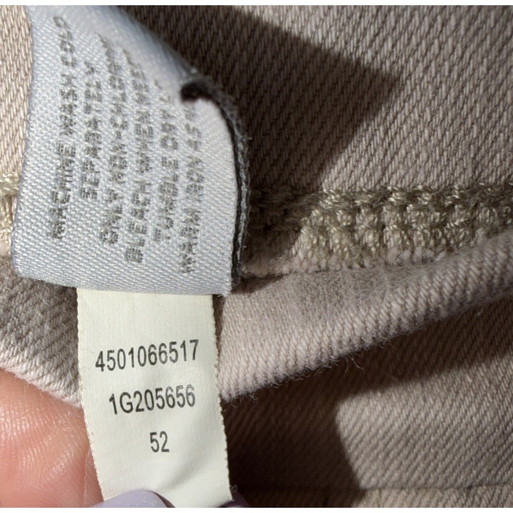 Chico's Platinum Denim Pull On Jeans Women's Size 2.5 Beige Slim Straight Pants - Picture 5 of 8